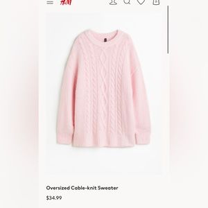 pink h& m sweater iso